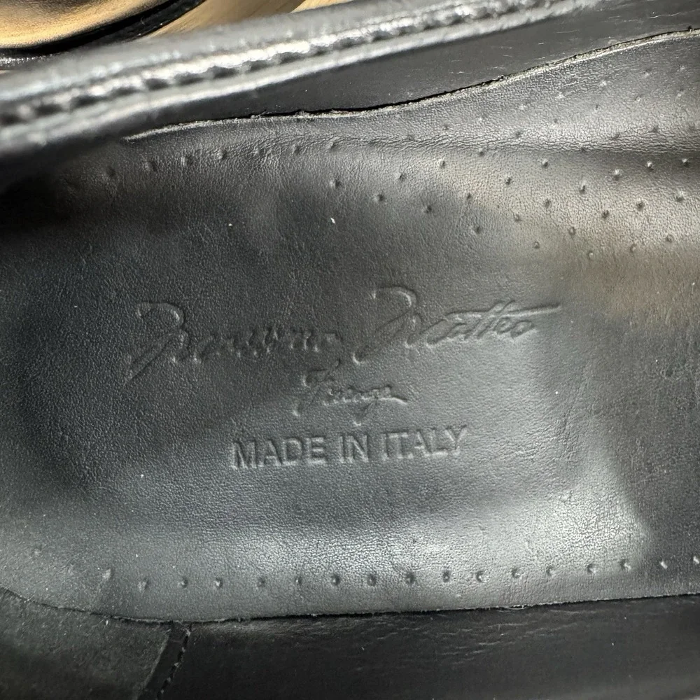 Massimo Matteo Shoes Mens Size 12 M Black Leather Horsebit Loafer‎ Italy Preppy
